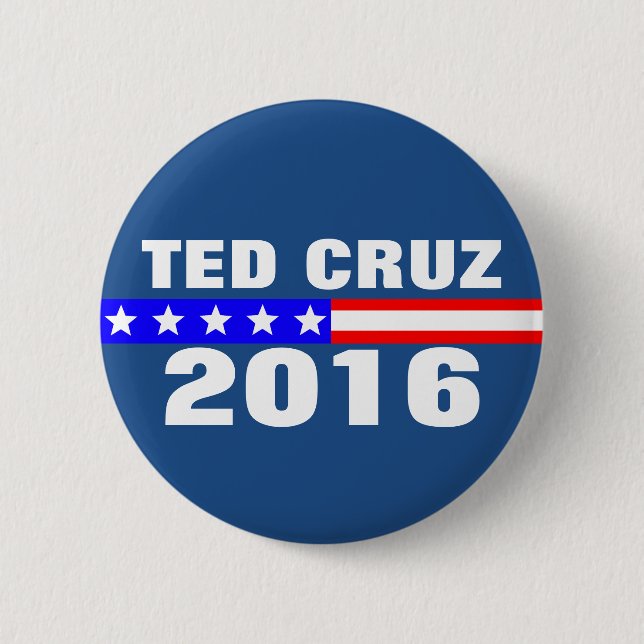 Ted Cruz 2016 Presidential Election Campaign 6 Cm Round Badge (Front)