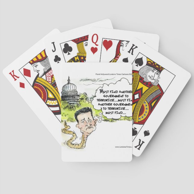 Ted Cruz Slithers From Congress Funny Playing Cards (Back)