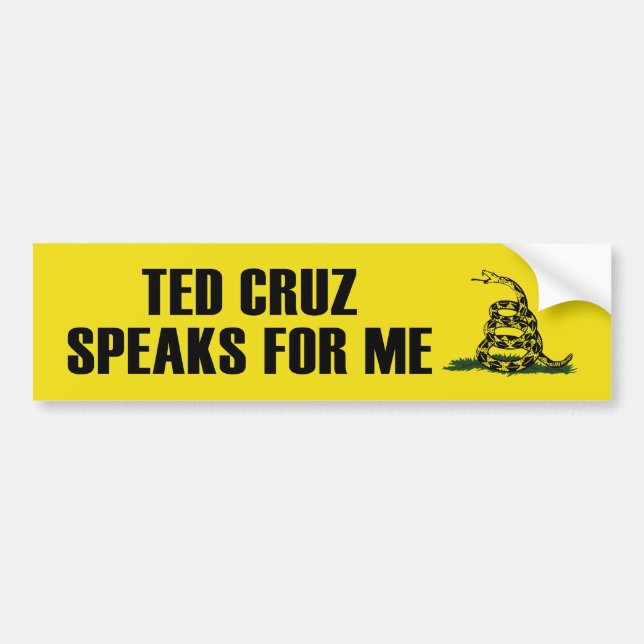 Ted Cruz Speaks For Me Bumper Sticker (Front)
