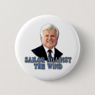 Ted Kennedy Sailor Against the Wind 6 Cm Round Badge