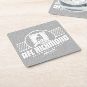 Ted Lasso AFC Richmond Athletic Stripe Graphic Square Paper Coaster