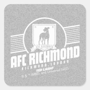 Ted Lasso   AFC Richmond Athletic Stripe Graphic Square Sticker