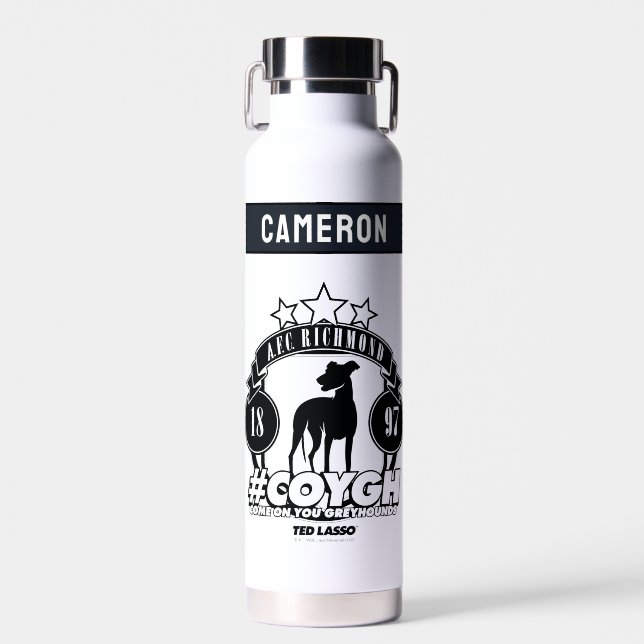 Ted Lasso | AFC Richmond #COYGH | Add Your Name Water Bottle (Front)