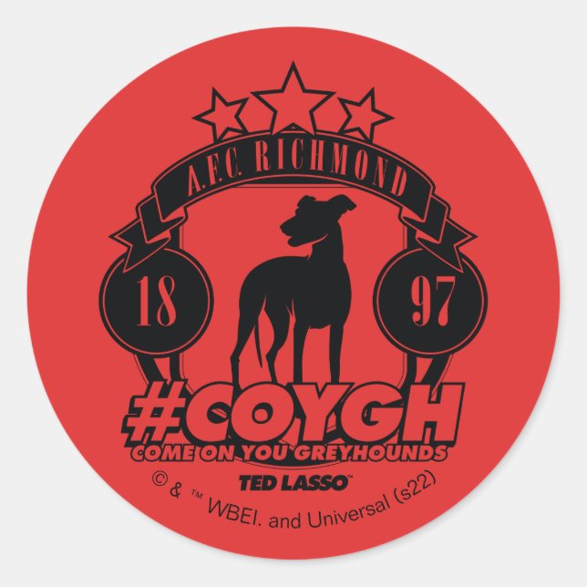 Ted Lasso | AFC Richmond #COYGH Classic Round Sticker (Front)