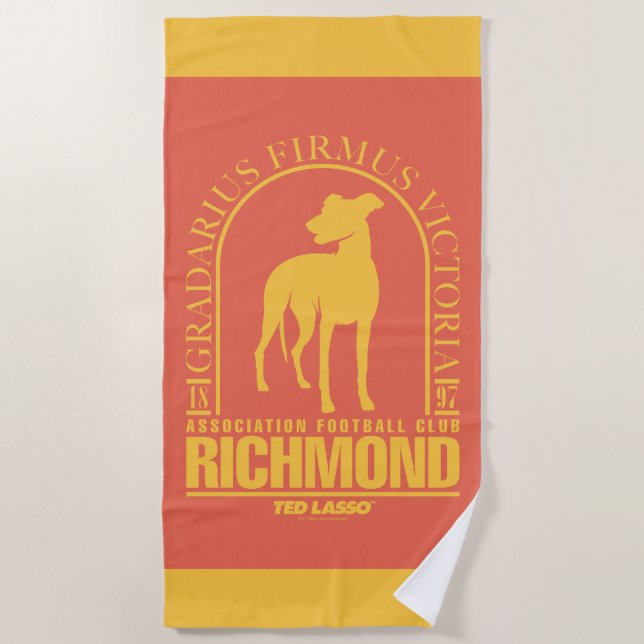 Ted Lasso | AFC Richmond Gold Arched Logo Beach Towel (Front)