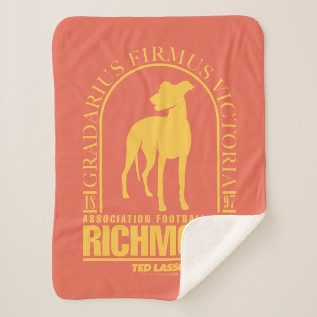 Ted Lasso | AFC Richmond Gold Arched Logo Sherpa Blanket (Front)