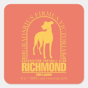 Ted Lasso   AFC Richmond Gold Arched Logo Square Sticker