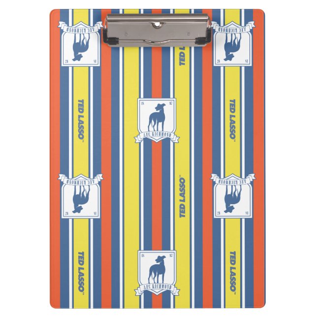 Ted Lasso | AFC Richmond Logo Stripe Pattern Clipboard (Front)