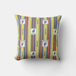 Ted Lasso   AFC Richmond Logo Stripe Pattern Cushion