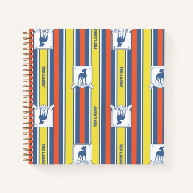 Ted Lasso | AFC Richmond Logo Stripe Pattern Notebook (Front)