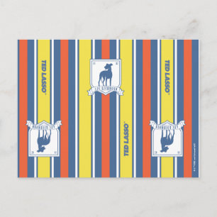 Ted Lasso   AFC Richmond Logo Stripe Pattern Postcard