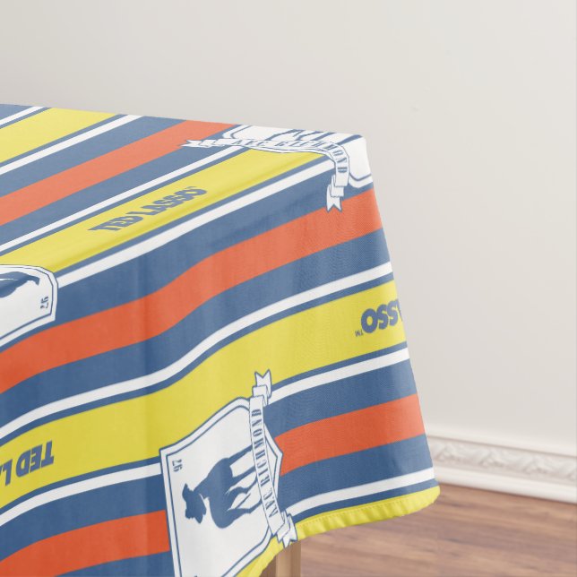 Ted Lasso | AFC Richmond Logo Stripe Pattern Tablecloth (In Situ)