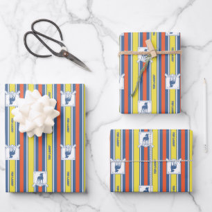 Ted Lasso   AFC Richmond Logo Stripe Pattern Wrapping Paper Sheet