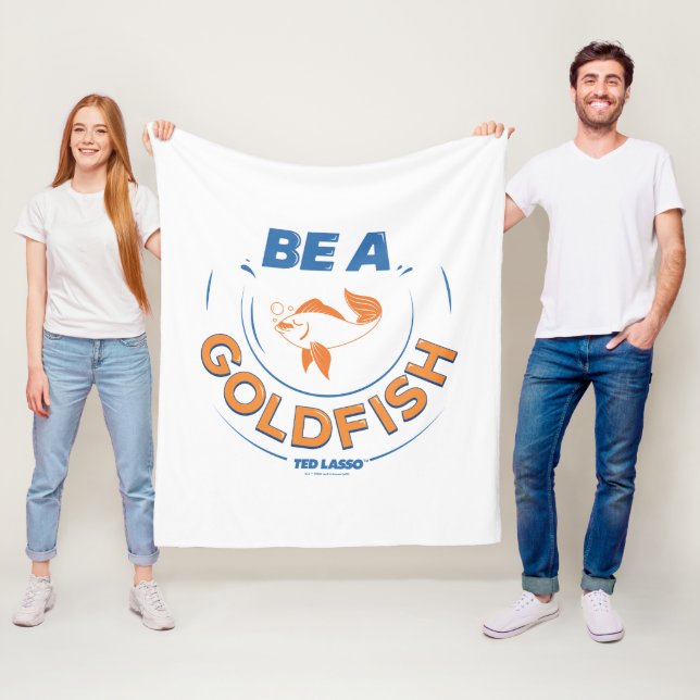 Ted Lasso | Be A Goldfish Fleece Blanket (In Situ)