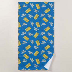 Ted Lasso   Believe Sign and Ball Toss Pattern Beach Towel