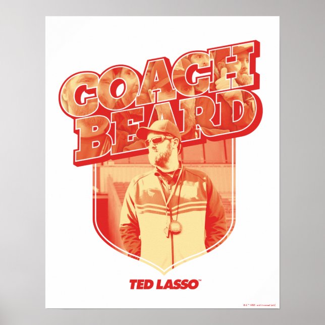 Ted Lasso | Coach Beard Badge Poster (Front)
