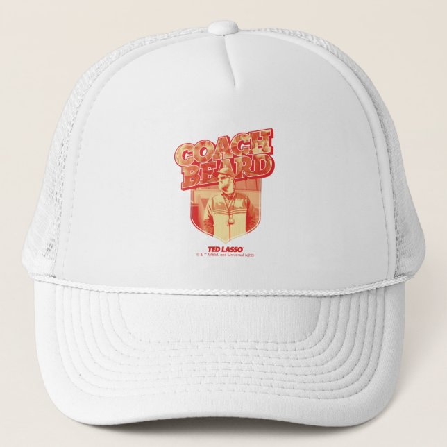 Ted Lasso | Coach Beard Badge Trucker Hat (Front)