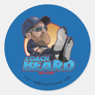 Ted Lasso   Coach Beard Bobblehead Classic Round Sticker