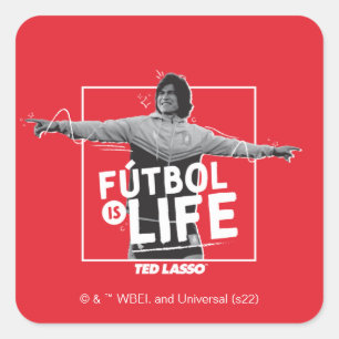 Ted Lasso   Dani Rojas Fútbol is Life Square Sticker