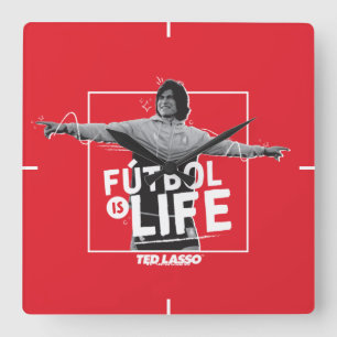 Ted Lasso Dani Rojas Fútbol is Life Square Wall Clock