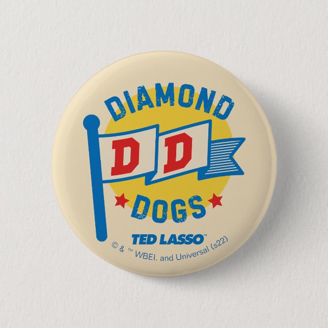 Ted Lasso | Diamond Dogs Pennant Graphic 6 Cm Round Badge (Front)