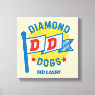 Ted Lasso Diamond Dogs Pennant Graphic Canvas Print