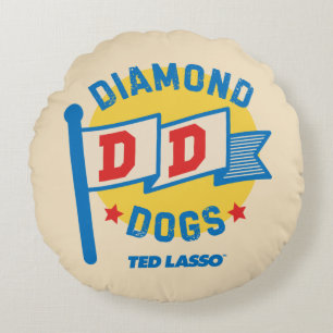 Ted Lasso   Diamond Dogs Pennant Graphic Round Cushion