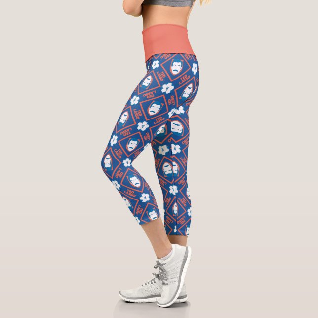 Ted Lasso | Face and Ball Diamond Pattern Capri Leggings (Left)