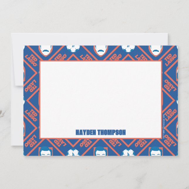 Ted Lasso | Face and Ball Diamond Pattern Card (Front)