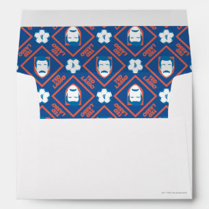 Ted Lasso Face and Ball Diamond Pattern Envelope