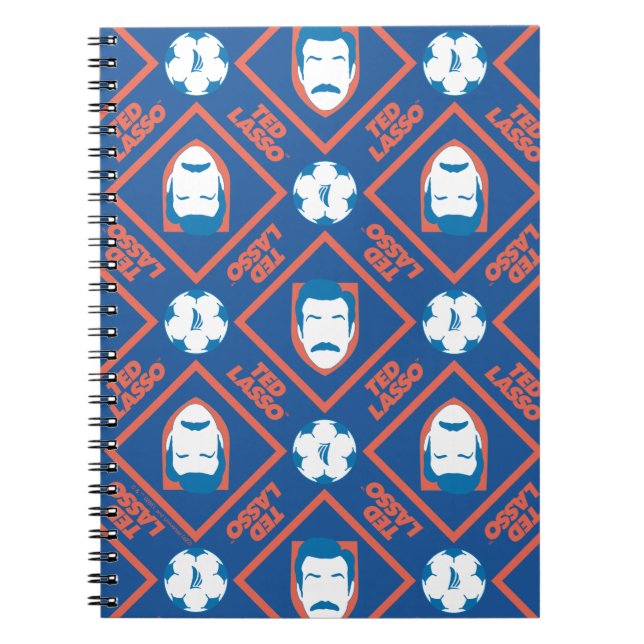 Ted Lasso | Face and Ball Diamond Pattern Notebook (Front)