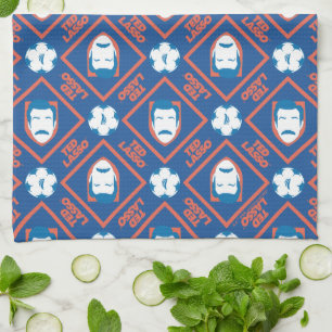 Ted Lasso   Face and Ball Diamond Pattern Tea Towel