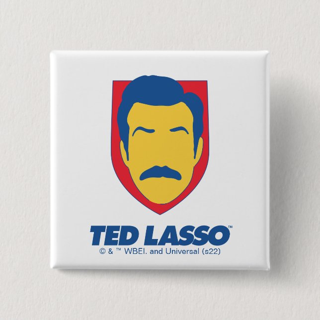 Ted Lasso | Face Icon 15 Cm Square Badge (Front)