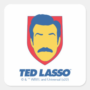 Ted Lasso   Face Icon Square Sticker