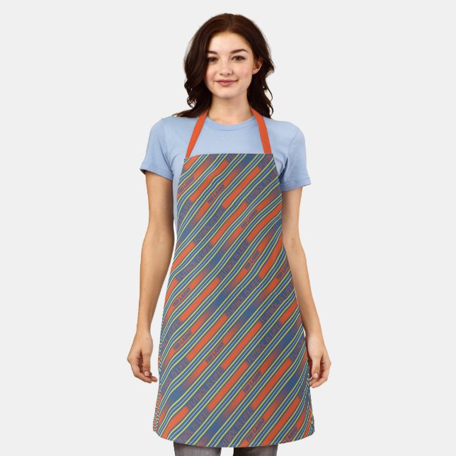 Ted Lasso | Fútbol is Life Stripe Pattern Apron (Worn)