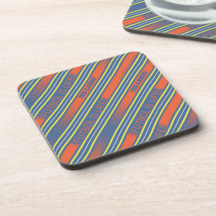 Ted Lasso Fútbol is Life Stripe Pattern Coaster