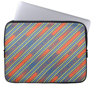 Ted Lasso Fútbol is Life Stripe Pattern Laptop Sleeve