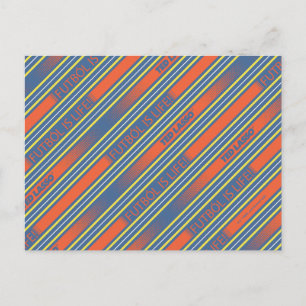 Ted Lasso   Fútbol is Life Stripe Pattern Postcard