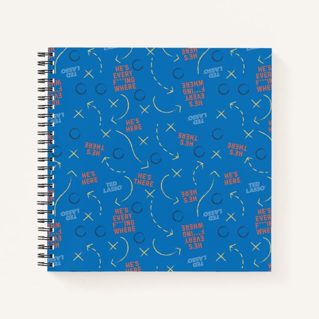 Ted Lasso | He's Here He's There Playbook Pattern Notebook (Front)