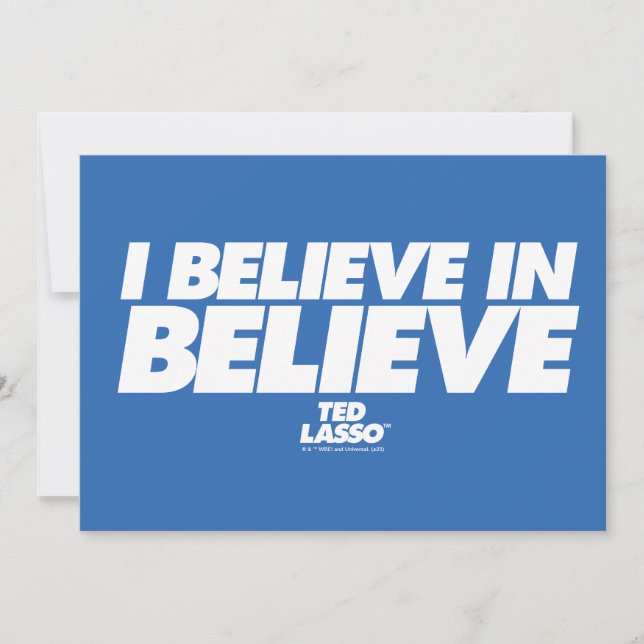Ted Lasso | I Believe in Believe Card (Front)