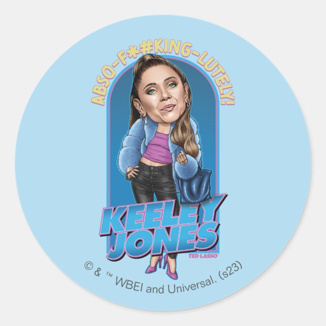 Ted Lasso | Keeley Jones Bobblehead Classic Round Sticker (Front)