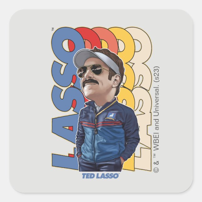 Ted Lasso | Lasso Bobblehead Square Sticker (Front)