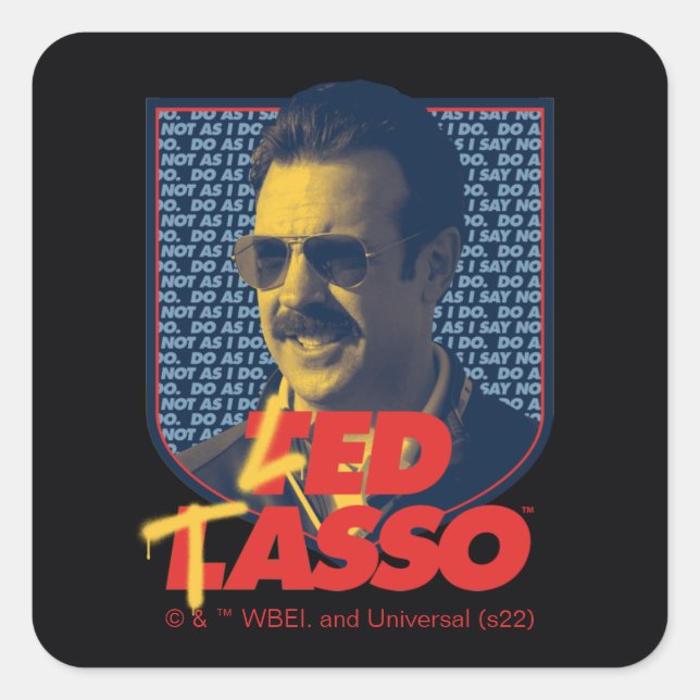 Ted Lasso | Led Tasso Badge Square Sticker (Front)