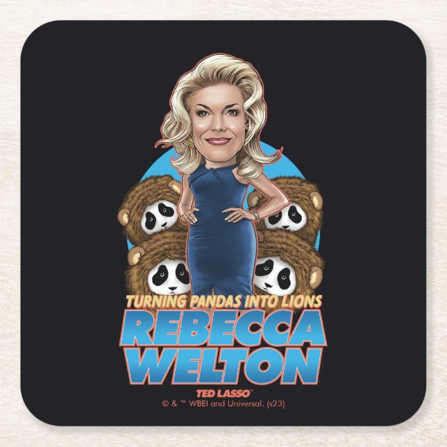 Ted Lasso | Rebecca Welton Bobblehead Square Paper Coaster (Front)