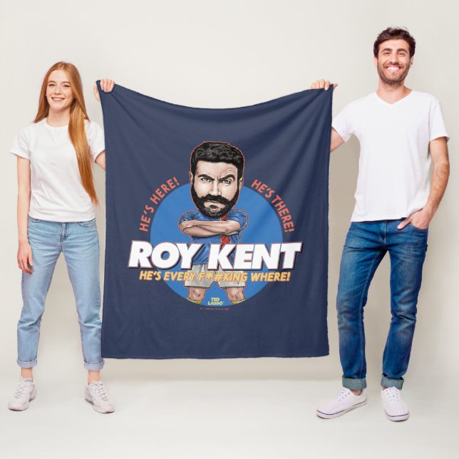 Ted Lasso | Roy Kent Bobblehead Fleece Blanket (In Situ)