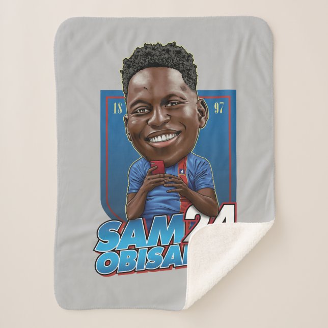 Ted Lasso | Sam Obisanya Bobblehead Sherpa Blanket (Front)