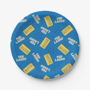 Ted Lasso Soccer Pattern Paper Plate