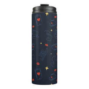 Ted Lasso   Tea and Biscuit Icon Toss Pattern Thermal Tumbler