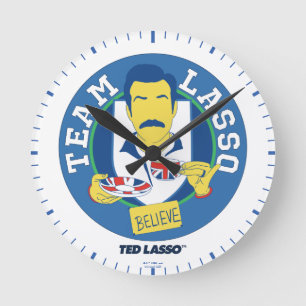 Ted Lasso   Team Lasso Tea Iconic Avatar Round Clock