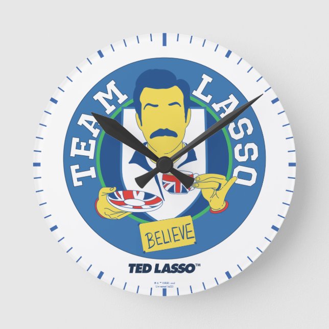 Ted Lasso | Team Lasso Tea Iconic Avatar Round Clock (Front)
